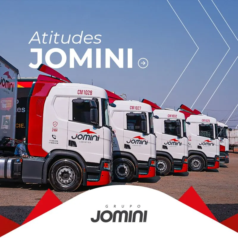 Frota de caminhões Jomini Logística